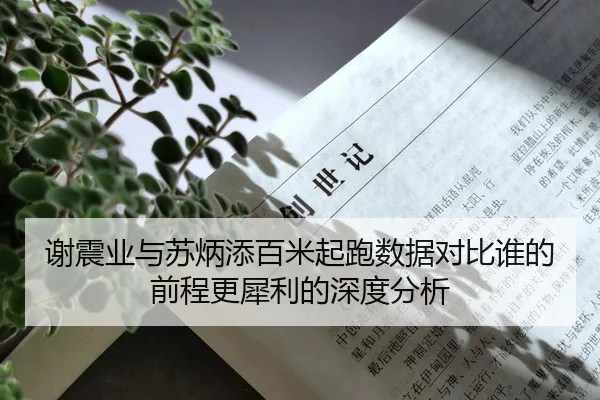 谢震业与苏炳添百米起跑数据对比谁的前程更犀利的深度分析